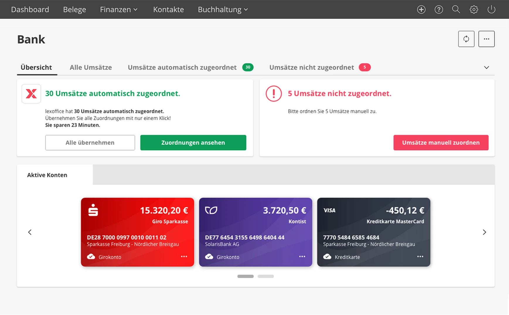 Buchhaltung automatisieren und Online Banking leicht gemacht mit Lexware Office.